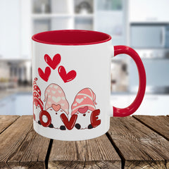 Love Gnome Coffee Mug — Valentine's Day Red Interior 11oz/15oz