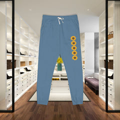 Floral Sunflowers Print Unisex Fleece Sweatpants