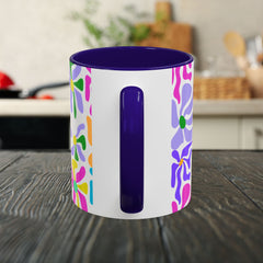 Colorful Floral Pattern Mug — Bright Retro Daisy Coffee Cup (11oz & 15oz)