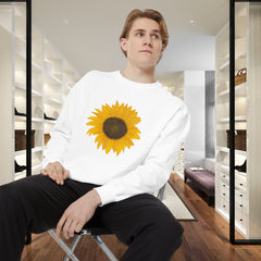 Sunflower Unisex Garment-Dyed Sweatshirt - Cozy Floral Pullover for Spring, Gifts, Stylish Casual Wear, Eco-Friendly Apparel