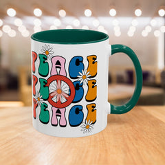 Colorful Peace Sign Mugs