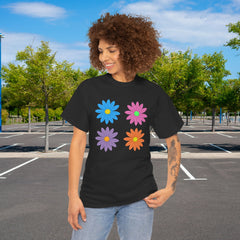 Floral Pop Tee — Retro Colorful Daisy Graphic T-Shirt