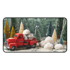 Christmas Country Truck Desk Mat Office Decor