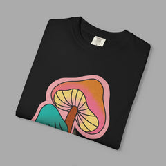 Retro Mushroom Floral T-Shirt, Unisex Boho Tee,