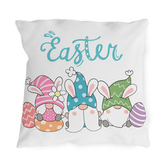 Easter Gnome Bunny Throw Pillow