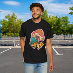 Retro Mushroom Floral T-Shirt, Unisex Boho Tee,