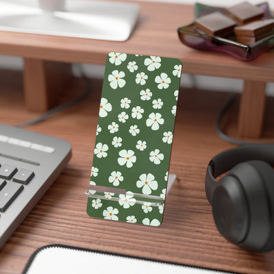 Green Floral Smartphone Display Stand