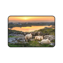 Scottish Highlands Serene Landscape Desk Mat
