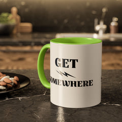 Get Somewhere Lightning Mug — Motivational Coffee Cup (11oz & 15oz)