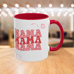 Mama Heart Mug — Retro Floral "Mama" Coffee Cup (11oz & 15oz)