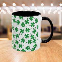 Shamrock Pattern Coffee Mug — St. Patrick’s Day Green Clover Ceramic Mug (11oz & 15oz)