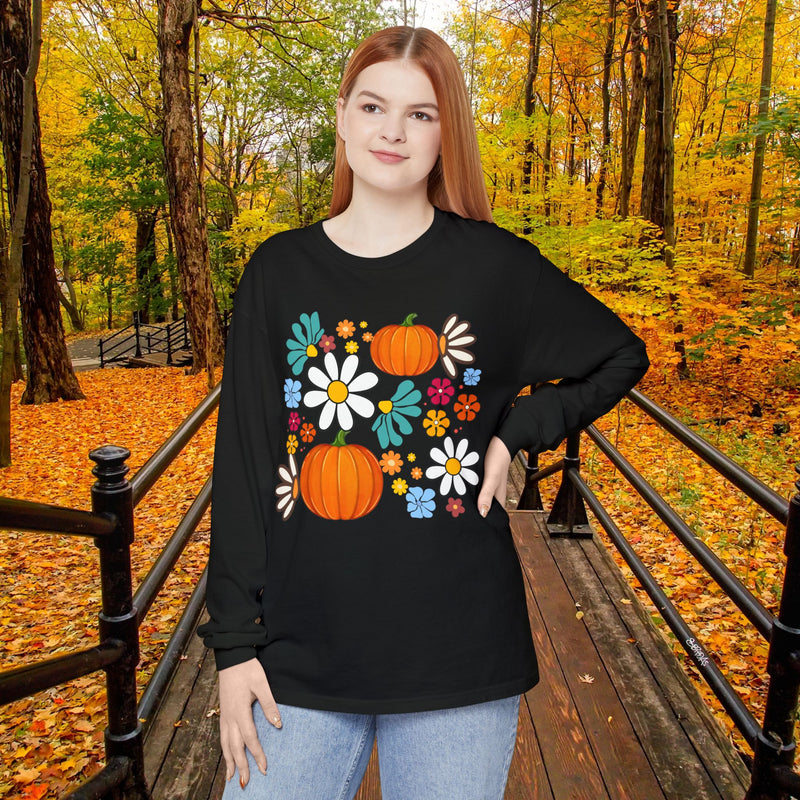 Fall Floral Long Sleeve T-Shirt,