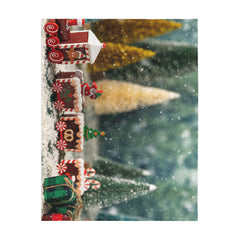 Christmas Gingerbread Village Velveteen Blanket