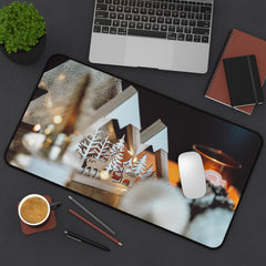 Cozy Winter Desk Mat, Home Office Decor,
