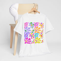 Colorful Floral Tile T-Shirt — Pastel Retro Pattern Tee