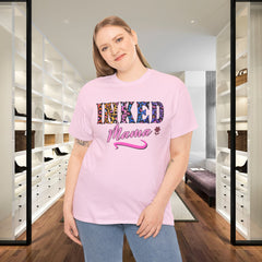 Inked Mama T-Shirt – Floral Leopard Tattoo Mom Tee