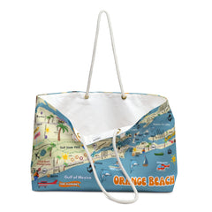 Orange Beach Weekender Bag, Travel Tote,