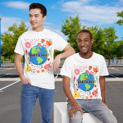 Earth Day Floral Tee — "Happy Earth Day" Graphic T-Shirt