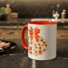 Pumpkin Floral Thanksgiving Mug