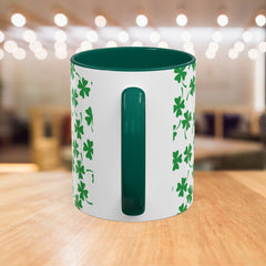 Shamrock Pattern Coffee Mug — St. Patrick’s Day Green Clover Ceramic Mug (11oz & 15oz)