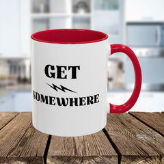 Get Somewhere Lightning Mug — Motivational Coffee Cup (11oz & 15oz)