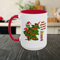 Holiday Mug Whimsical Design, Fun Christmas Gift,