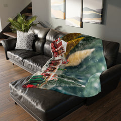 Christmas Gingerbread Village Velveteen Blanket