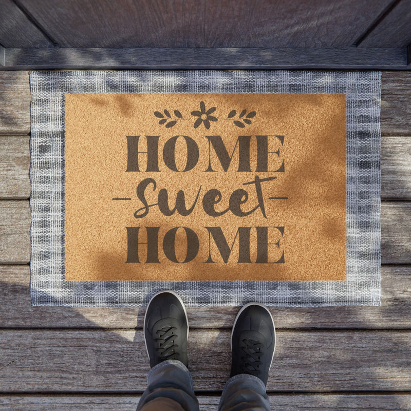 Home Sweet Home Doormat, Rustic Entryway Mat,