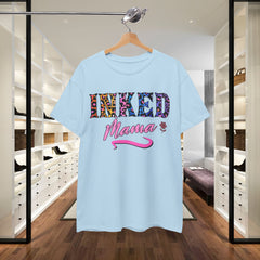 Inked Mama T-Shirt – Floral Leopard Tattoo Mom Tee