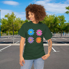 Floral Pop Tee — Retro Colorful Daisy Graphic T-Shirt