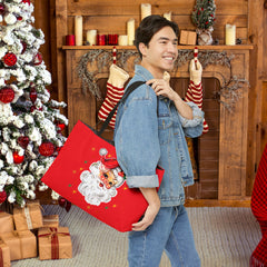 Festive Santa Weekender Tote Bag