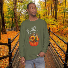 Thankful Floral Pumpkin Long Sleeve T-Shirt,