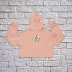 Daisy Floral Women's Cropped Hoodie,