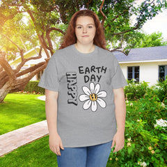 Earth Day Daisy T-Shirt — "Happy Earth Day" Graphic Tee