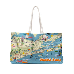 Orange Beach Weekender Bag, Travel Tote,