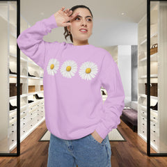 Daisy Unisex Garment-Dyed Sweatshirt -
