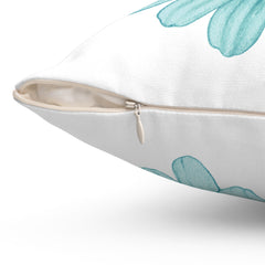 Light Blue Daisy Indoor Throw Pillow