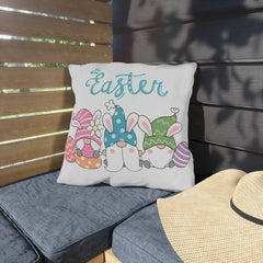 Easter Gnome Bunny Throw Pillow