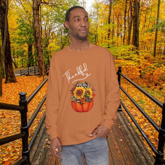 Thankful Floral Pumpkin Long Sleeve T-Shirt,