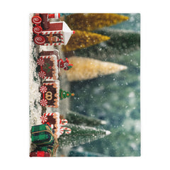 Christmas Gingerbread Village Velveteen Blanket