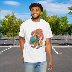 Retro Mushroom Floral T-Shirt, Unisex Boho Tee,