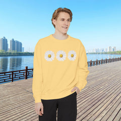 Daisy Unisex Garment-Dyed Sweatshirt -