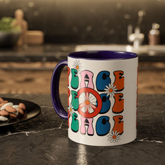 Colorful Peace Sign Mugs