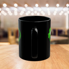 St. Patrick's Day Clover Heart Black Coffee Mug – Lucky Shamrock 11oz/15oz