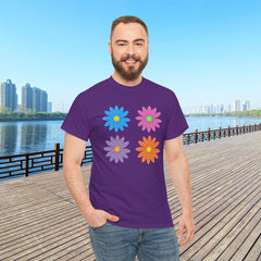 Floral Pop Tee — Retro Colorful Daisy Graphic T-Shirt