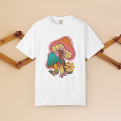 Retro Mushroom Floral T-Shirt, Unisex Boho Tee,
