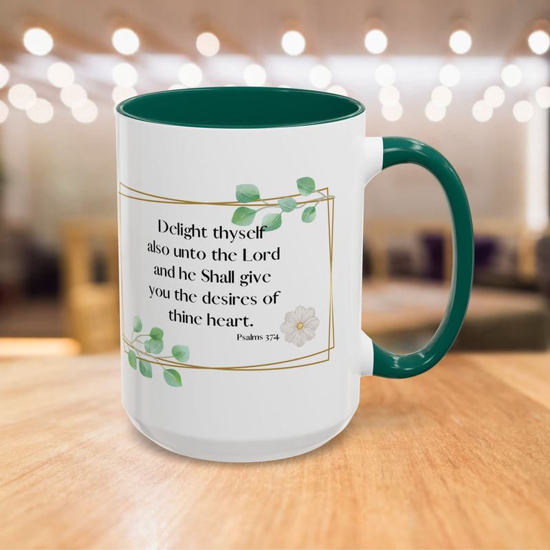 Psalm 37:4 Mug Christian Coffee Cup