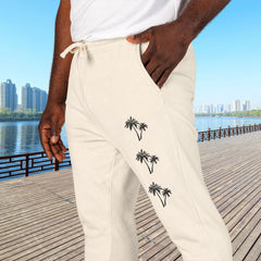 Cozy Botanical Fleece Sweatpants - Unisex Lounge Pants,
