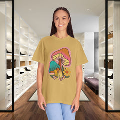 Retro Mushroom Floral T-Shirt, Unisex Boho Tee,