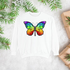 Rainbow Butterfly Unisex Sweatshirt